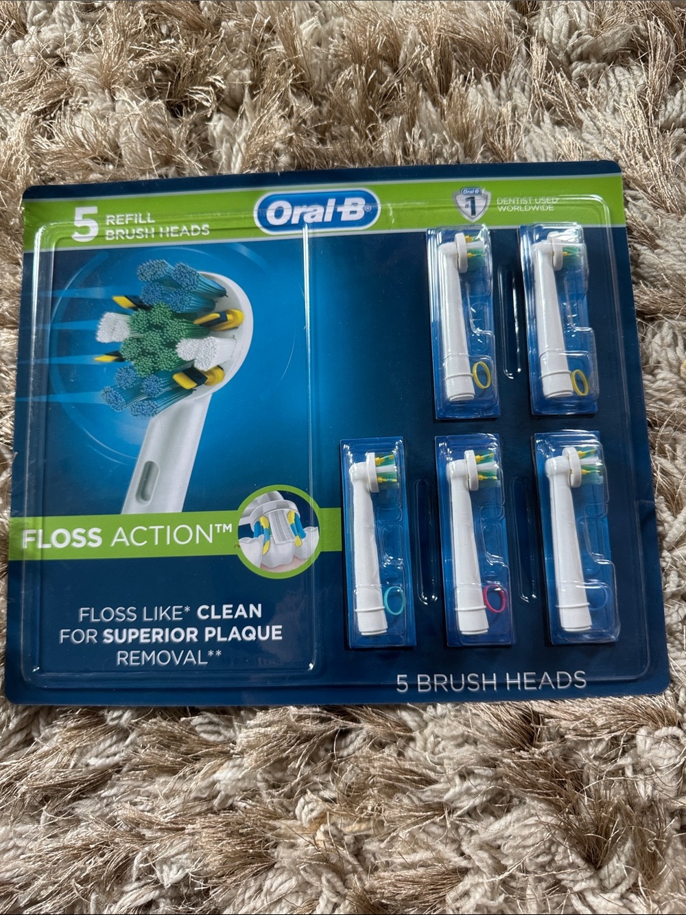 Oral‑B Floss Action Replacement Brush Heads (White) - 5 Pack